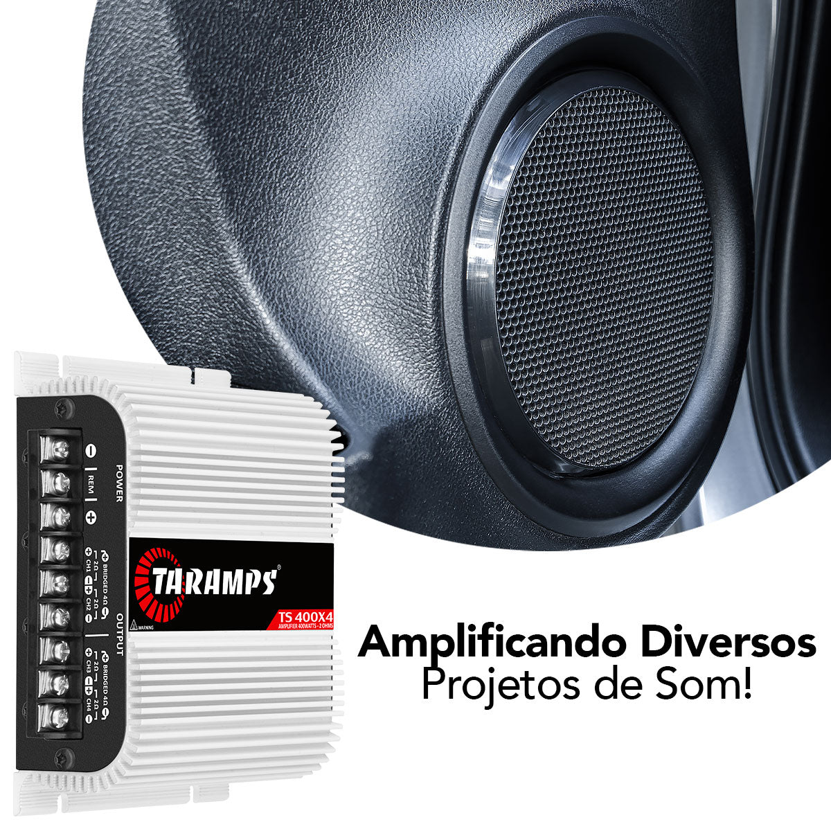 Módulo Taramps Ts400 Digital 400w Rms 4 Canais 2 Ohms Módulo Taramps Ts400 Digital 400w Rms 4 Canais 2 Ohms
